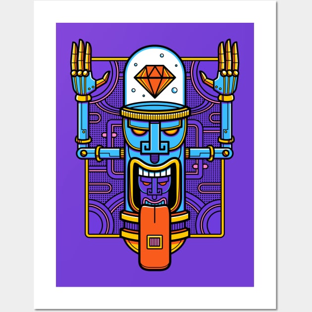 Space Tiki COLOR Wall Art by strangethingsa